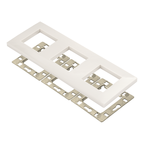 45х45 faceplate with mounting frame, white 45х45 faceplate with mounting frame, white